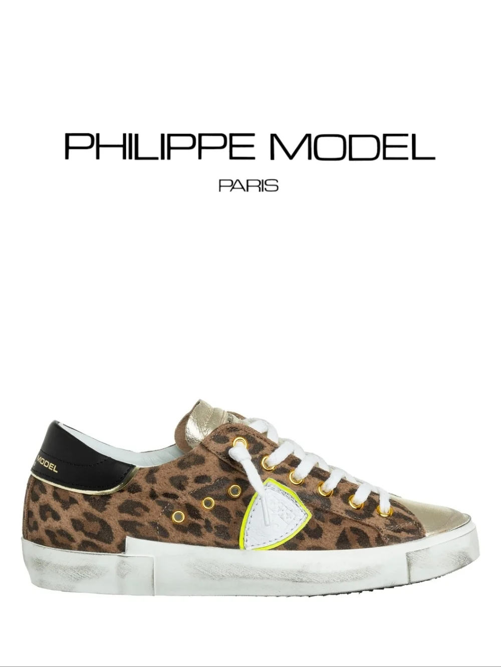 Philippe Model - Women Prsx Sneakers - Animalier Leo - Beige - Size 8 US - Picture 7 of 8